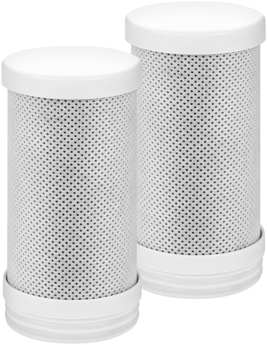 Waterfilter Kraan met 2 Vervangingsfilters, 6-Lagen Filtratiesysteem voor Chloor, Kalk en Slechte Smaak, Duurzaam tot 6 Maanden