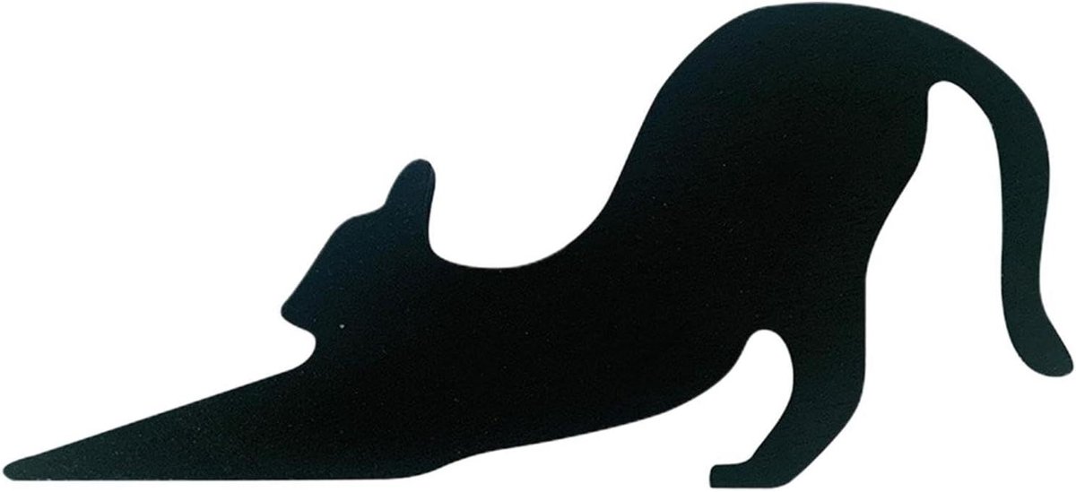 Houten deurstopper - Deurwig decoratie - Deuren open houden - Uniek kattenontwerp - 165 cm - Bruin