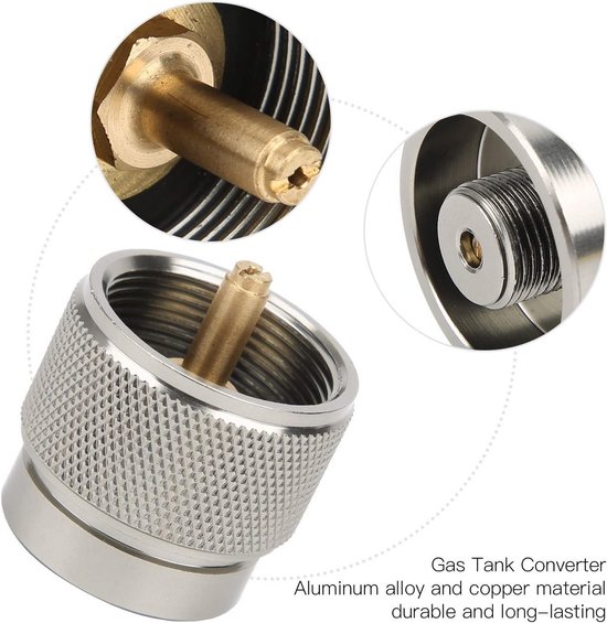 VGEBY Camping Stove Adapter, 2pcs Cassette Gas Tank Converter Connector-Cylinder Adapter for Outdoor Camping Picnic — afbeelding 3