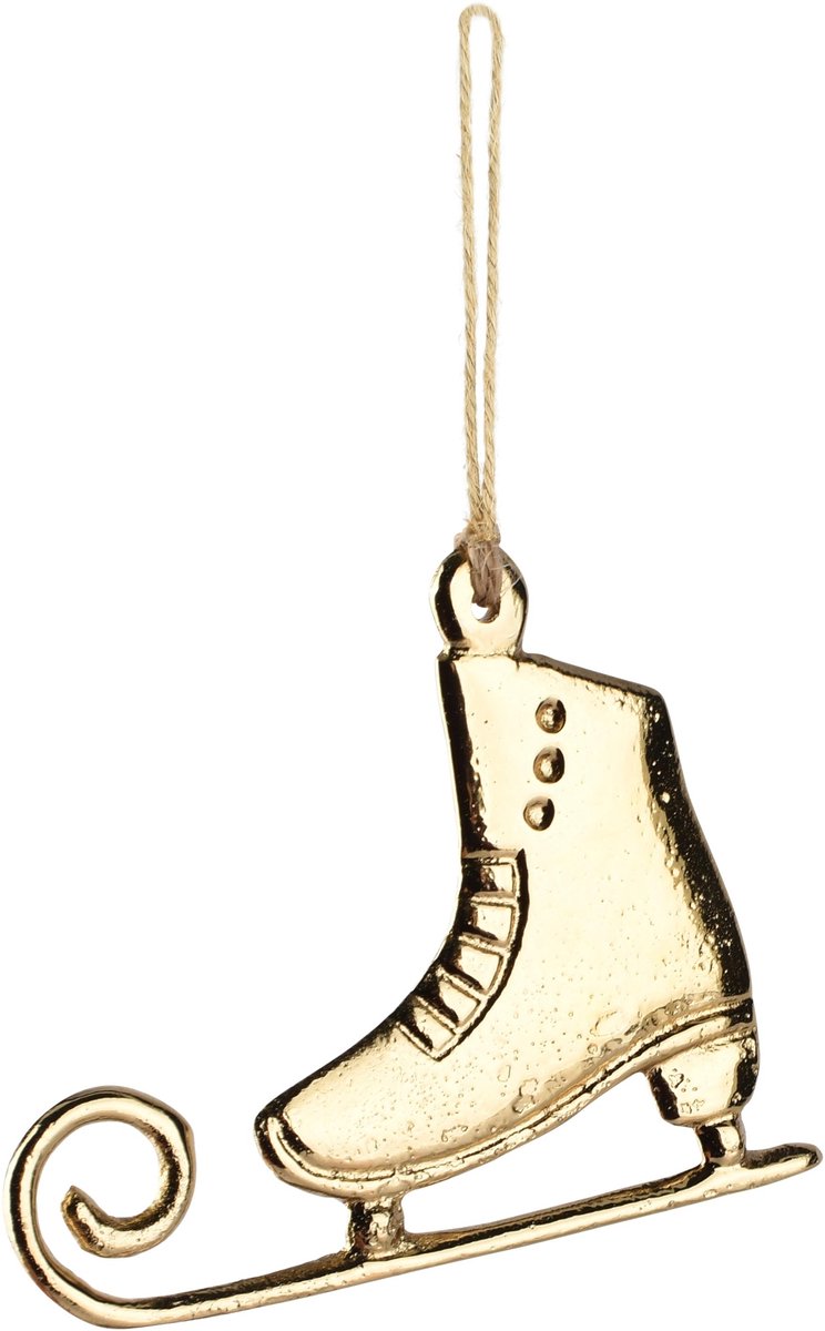 Dekoratief | Hanger schaats, goud, aluminium, 9x1x8cm | A268070