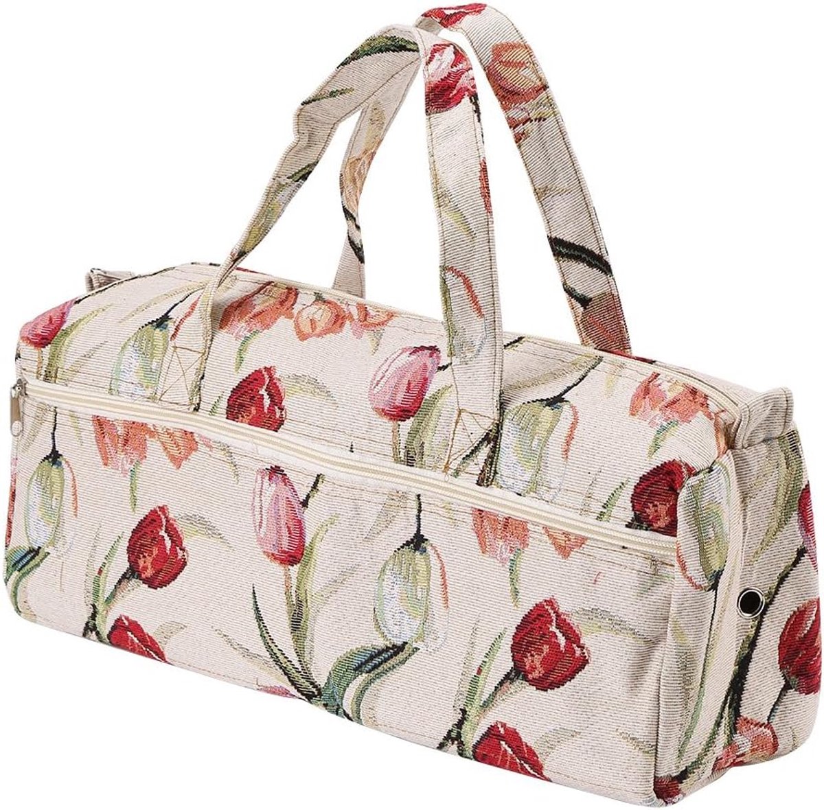 Grote stoffen breitas - 44 x 14 x 17 cm - Voor het opbergen van garen en breibenodigdheden - Handig voor het opbergen van breinaalden, haaknaalden en accessoires - Roze
