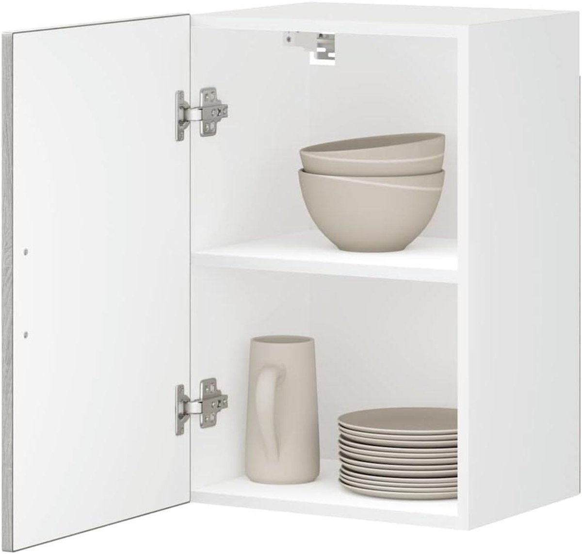 Wandkast Keuken - Opbergkast Zwevend - Ruimte Optimaliseren - Praktische Deur - 40 x 31 x 60 cm - Sonoma Grijs