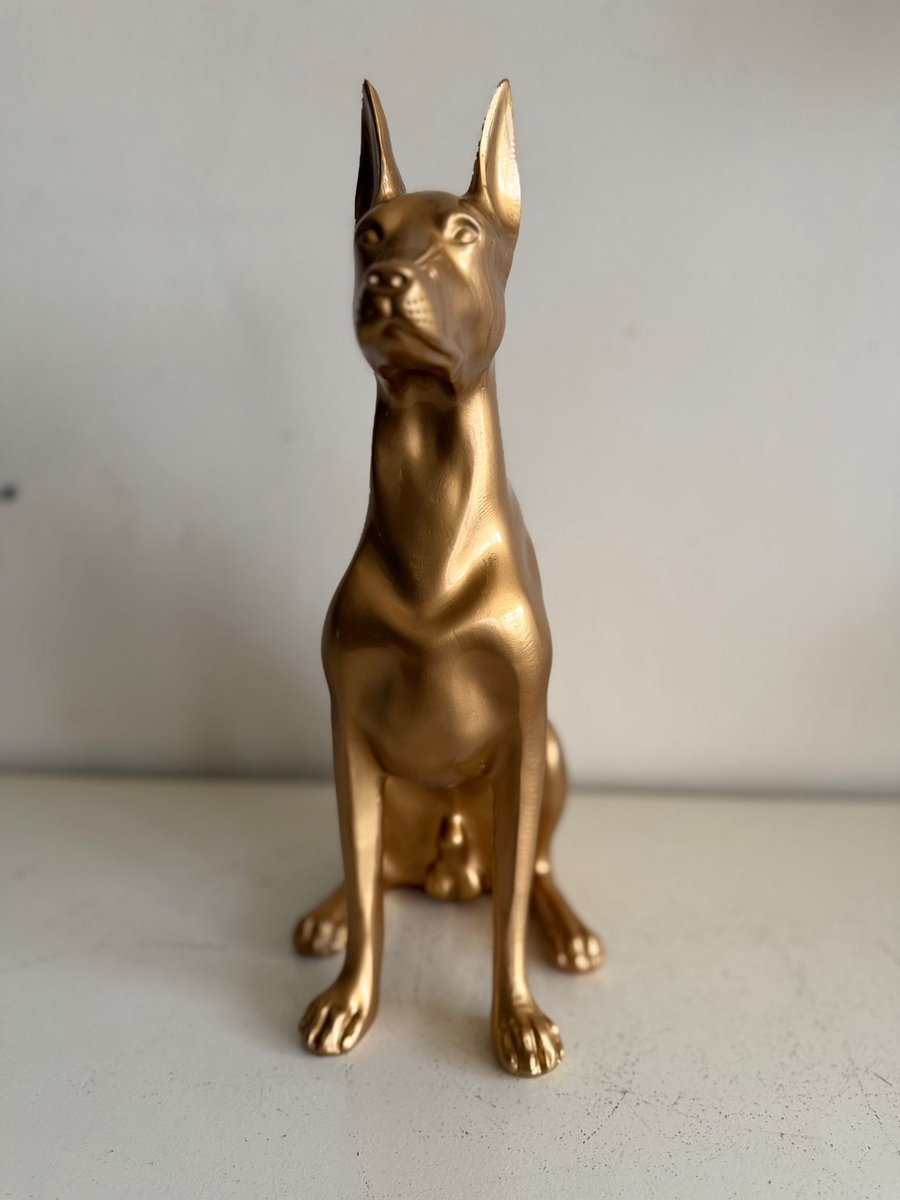 Goodyz- Huisdieren - Honden - Dobermann - zittend - Gouds - 40cm hoog