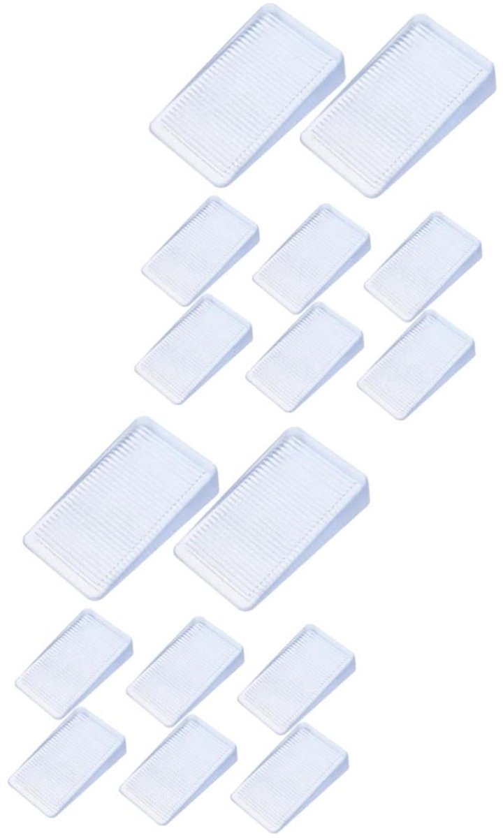 Meubelwiggen - Nivelleerblokjes Opvulstukjes - Meubels Stabiliseren - Krasvrij en Geluiddempend - 50 x 30 x 20 mm - Wit