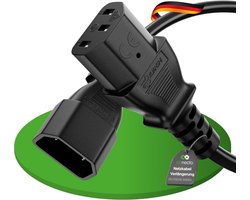 conecto Power Cable C13 IEC Plug Straight to C14 IEC Bus Straight Power Cable Euro Power Cable for Home Appliances 3m Black