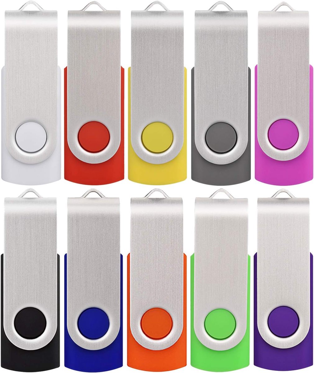 USB Stick 16 GB Set van 10 Stuks Meerkleurig USB 2.0 Geheugensticks