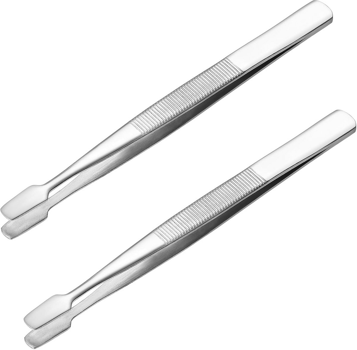 2 stuks Pincetten voor Filatelie en Hobbywerk (Zilver)