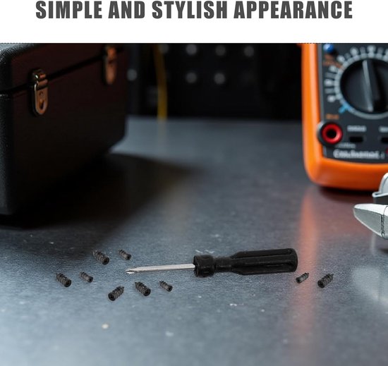 Bandenreparatieset - Lekke Banden - Onderweg Repareren - Compact Ontwerp - 30 Pluggen - Zwart — afbeelding 4