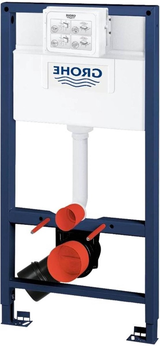 WC element - Inbouwreservoir - Badkamer Installatie - Geluiddempend - 1 meter hoog - Zilver