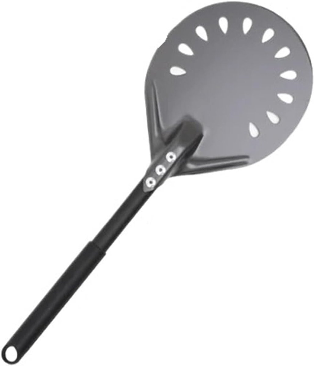 Pizzaschep Rond - Pizza Schep - Pizza Bakken - Geperforeerd Aluminium - 15 cm - Zilver