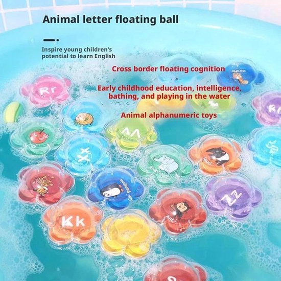 Bad Alfabet Letters | Speelgoed voor Kinderen in Badkamer,Peuter Douche Zwembad Letters Speelgoed Jongens Meisjes 26 Delen — afbeelding 2