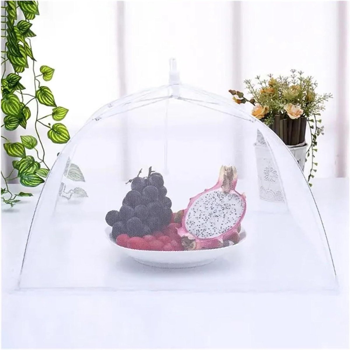 Opvouwbare voedselkap, opvouwbare voedselafdekking, keukentent van net, parasol, picknickbescherming, afdekking (30 cm)