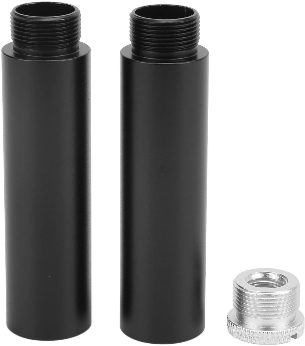 Cosensi - 2 Stuks Microfoon Houder Verlengstuk Set met Schroefdraad Adapters