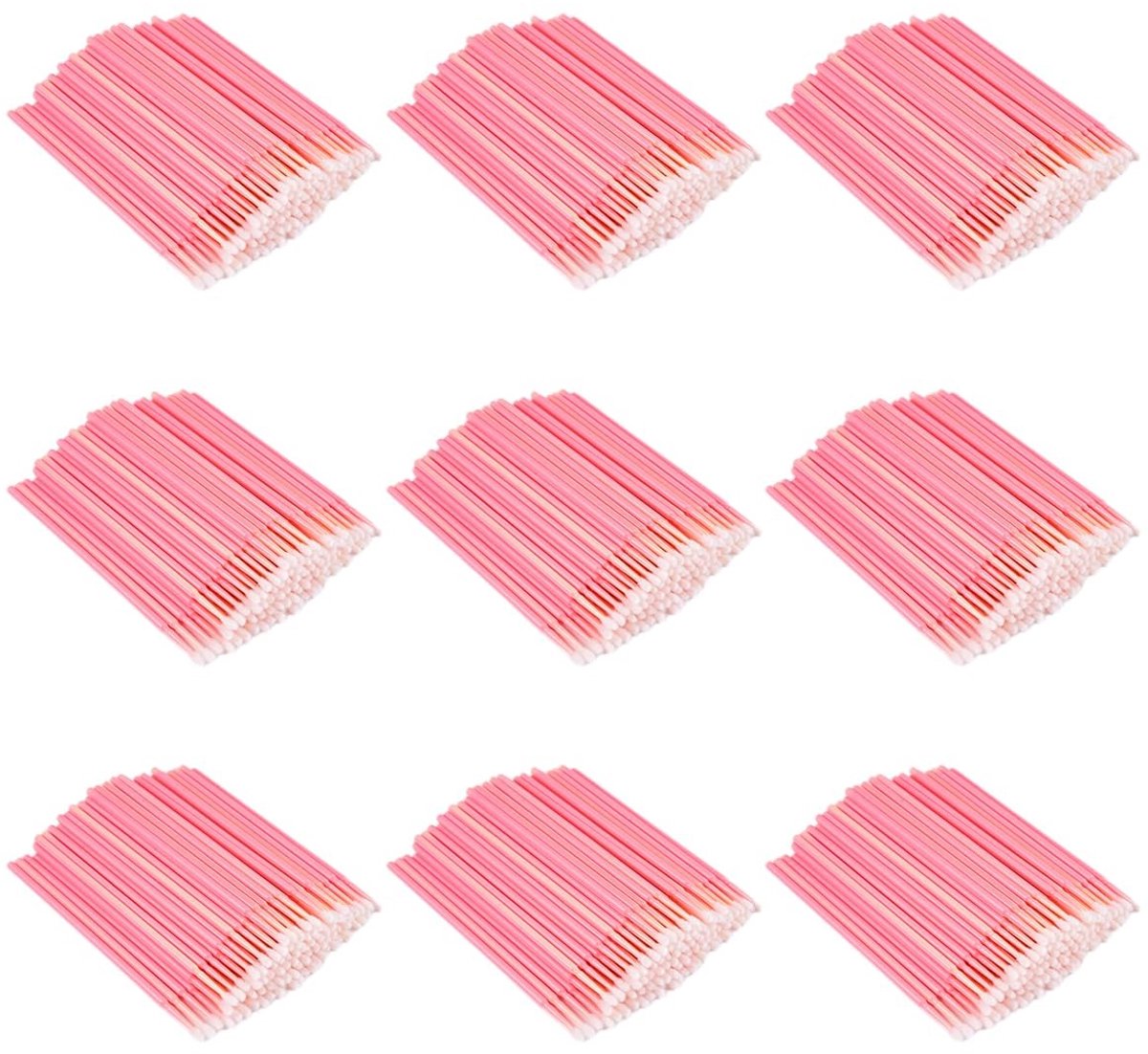 Cosensi- Lip-applicators 900 stuks - Microborstelstaafjes - Lippenkwast - Lipgloss applicators - Roze steel - 9,5 cm lengte - Make-up Applicators