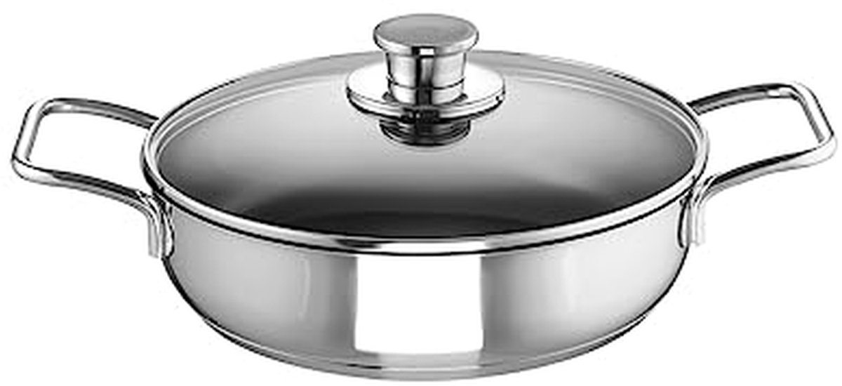 Duurzame Stoofpan 24 cm met Glazen Deksel