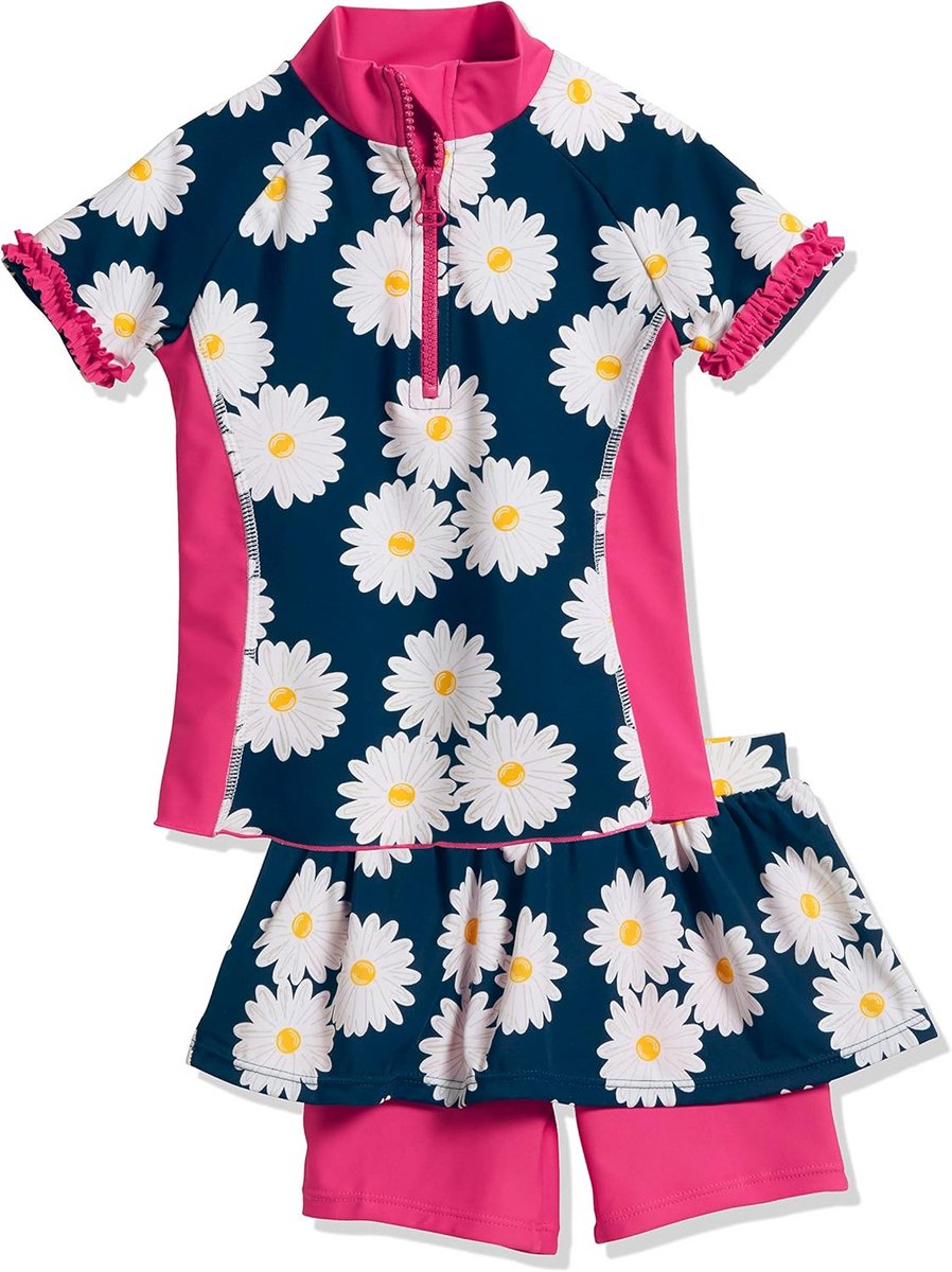UV-Bescherming Baby Meisjes Zwemset met Bloemenprint