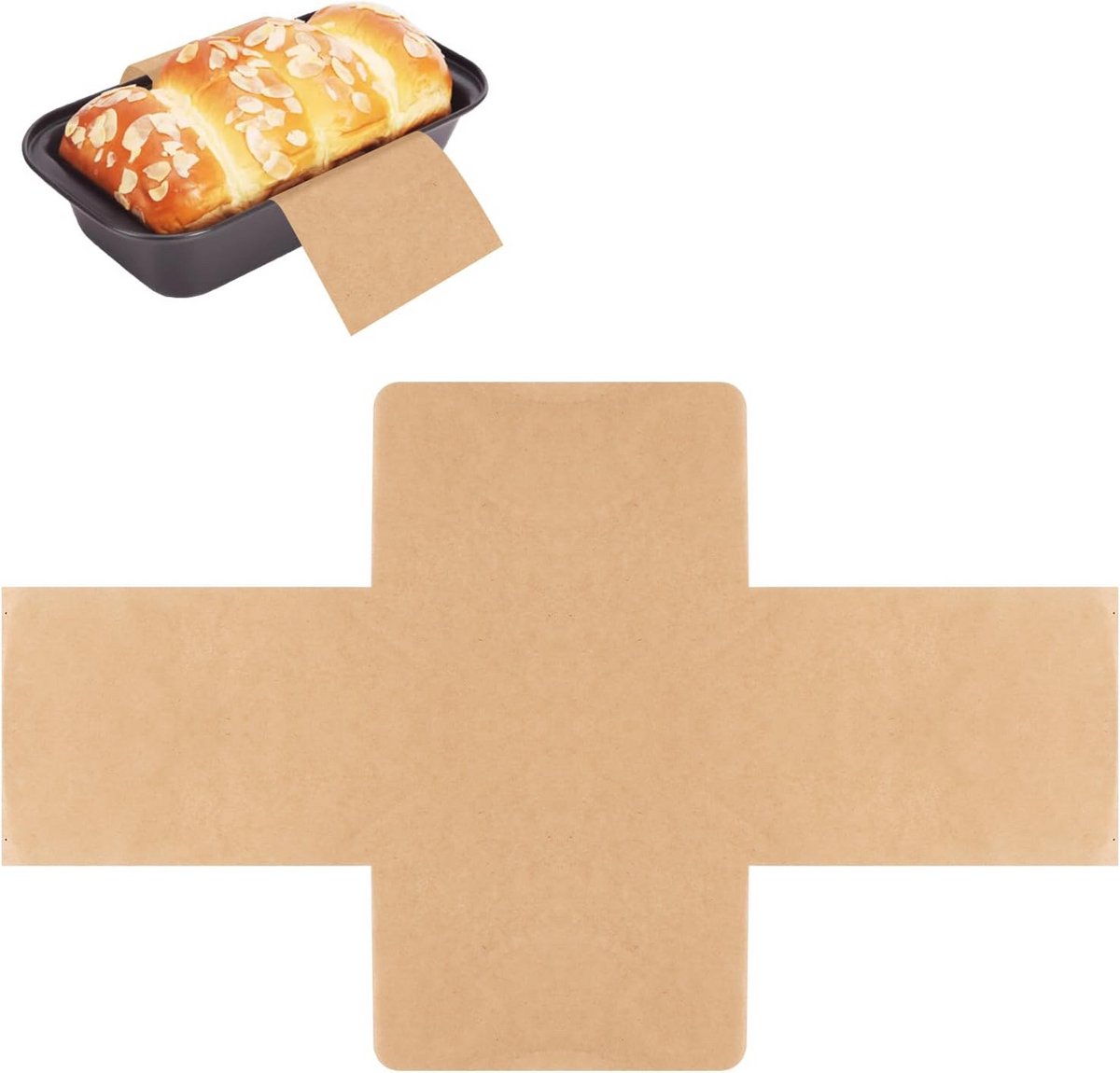 Broodvormvoering Siliconen-Oliepapier 39x25cm - Set van 50, Geschikt voor Oven en Magnetron, Voor Toast, Cake en Koekjesdeeg