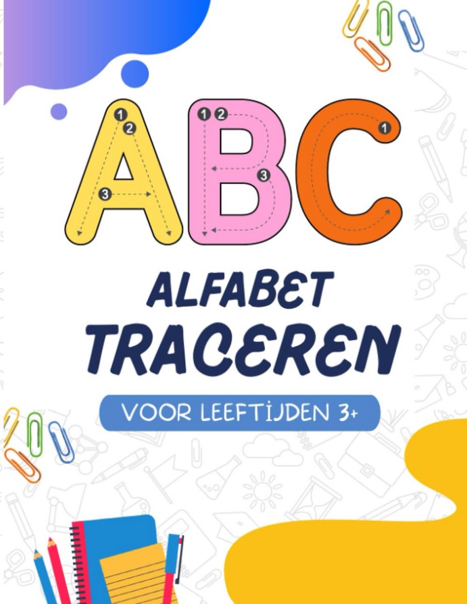 Alfabet Traceren Boek - Hoofdletters en Kleine Letters Oefenen voor Kinderen en Kleuters