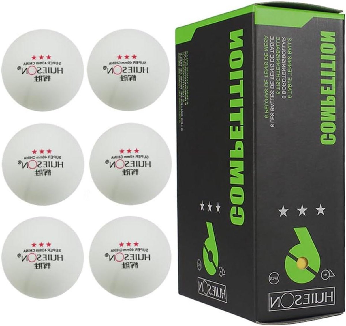 Tafeltennisballen - Pong Ballen - Wedstrijdtraining - 3 Sterren Kwaliteit - 40 mm - Wit