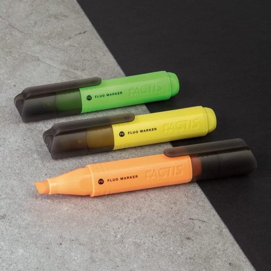 FACTIS® Presentatiedoos, 12 stuks, fluorescerend, geel — afbeelding 2