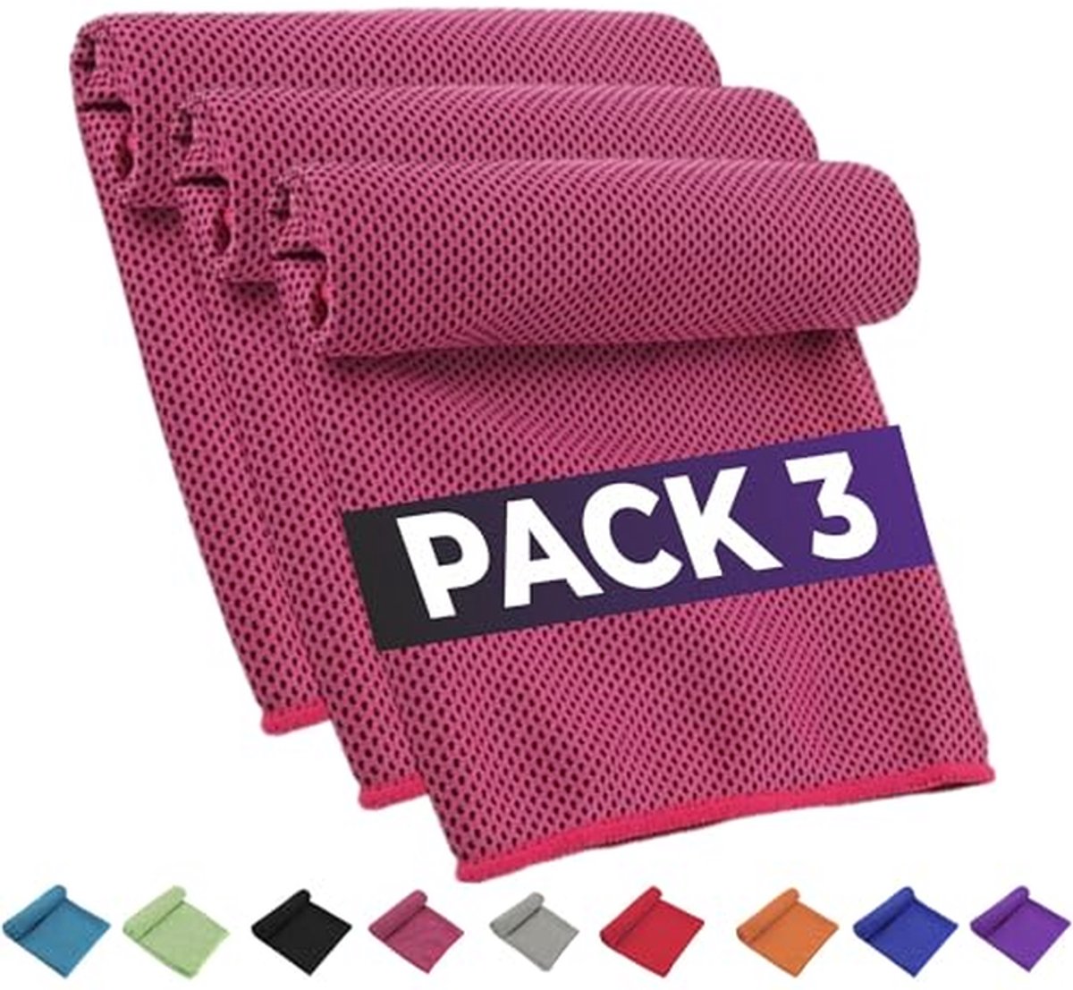 Fitnesshanddoeken met Koeltechnologie - 3-pack