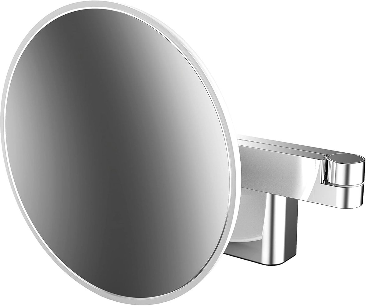Ronde LED Verlichte Make-up Spiegel 5x Vergroting - Wandmontage met Dimbaar Licht