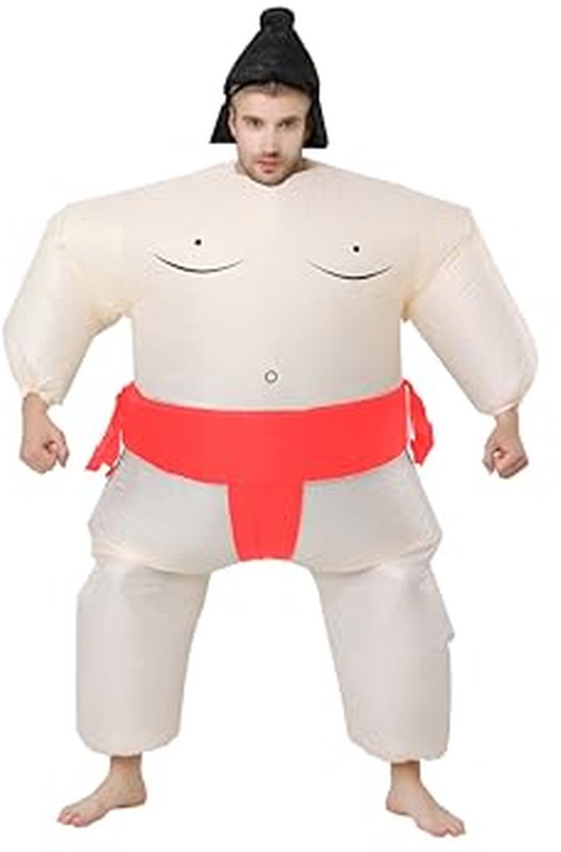 Opblaasbaar sumokostuum voor volwassenen - Grappig kostuum voor Halloween, carnaval en feesten