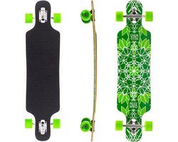 Longboard - Skateboard - Straat cruisen - Samengesteld deck - 9.5 inch breed - Groen