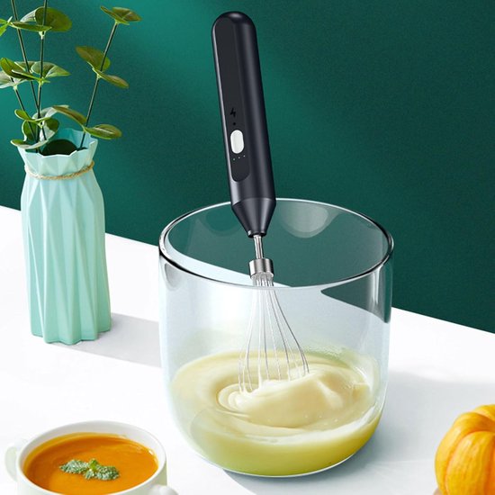 Elektrische Mixer - Draadloze Klopper - Keuken Assistent - 3 Snelheden Instelbaar - USB Oplaadbaar - Wit — afbeelding 4