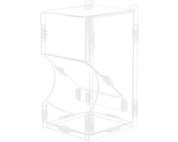 Voerbak Dispenser - Voerbakje Kleine Huisdieren - Automatisch Voeren - Transparant Ontwerp - 13.7x8x8cm - Transparant