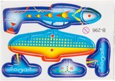 Lg-imports 3d-puzzel Vliegtuig 8 X 6 Cm Oranje/geel/blauw