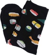 Fun sokken met Sushi (zwart) (30347)