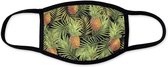 Mondkapje | wasbaar mondmasker | ananas zwart | Leuke mondkapjes