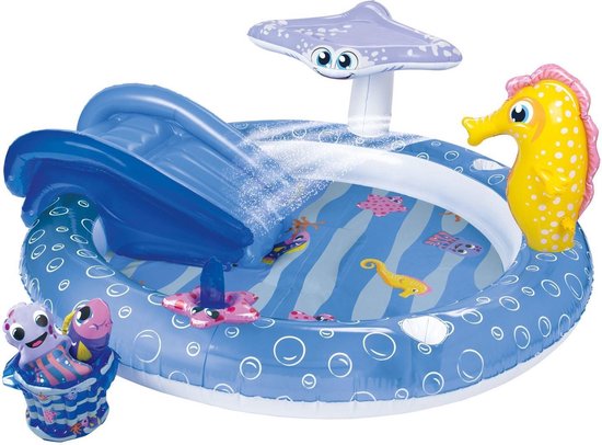 kinderzwembad met glijbaan - speelzwembad - babyzwembad - opblaasbaar -  zwembad -... | bol.com