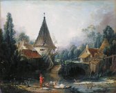 François Boucher - Landscape Near Beauvois (1000 stukjes, kunst puzzel)