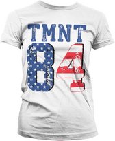 Teenage Mutant Ninja Turtles Dames Tshirt -XXL- TMNT USA 1984 Wit