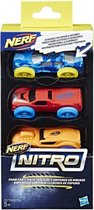NERF Nitro Schuimauto's 3 stuks - blauw, rood en oranje