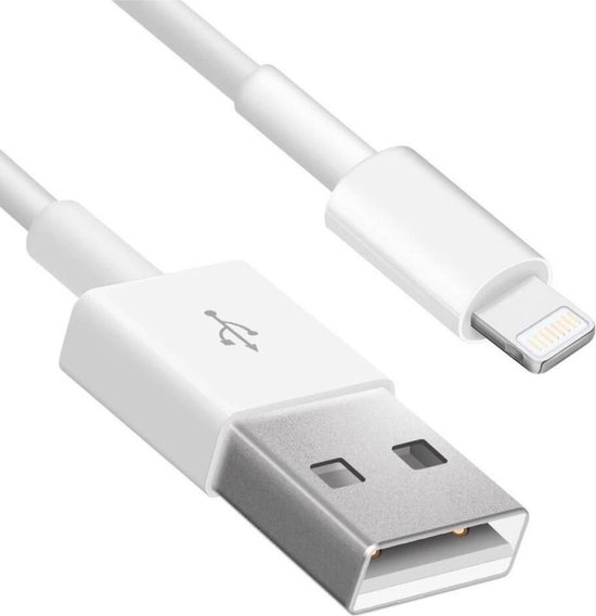 Apple Lightning USB kabel voor iPhone, iPad en Airpods - 1m - oplaadkabel
