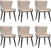 Eetkamerstoelen set 6 stuks  (Incl LW anti kras viltjes) - Eetkamer stoelen - Extra stoelen voor huiskamer - Dineerstoelen – Tafelstoelen