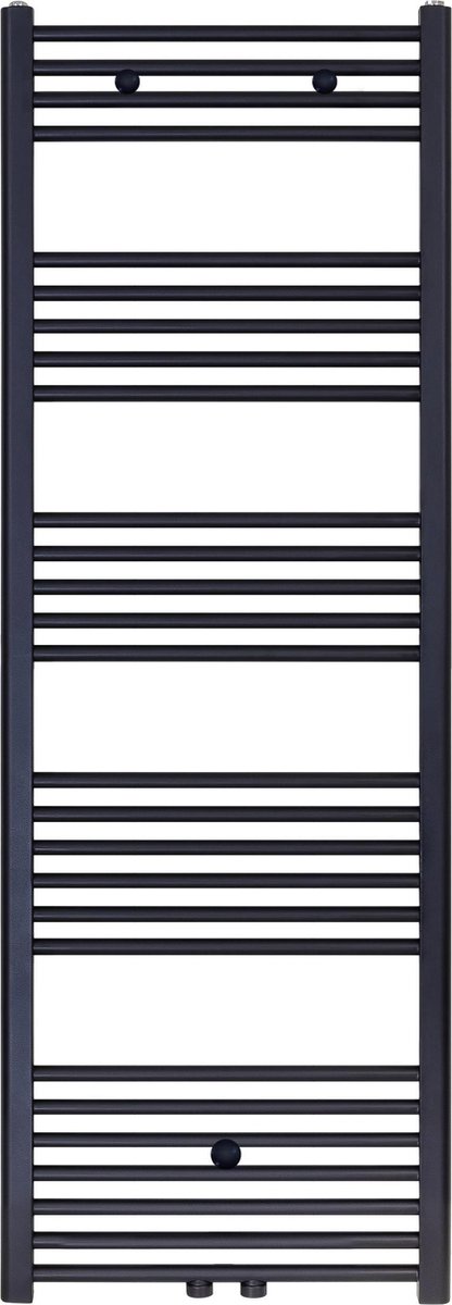 Rad-ion Handdoekradiator Middenaansluiting 1600x600 Geborsteld Mat Zwart