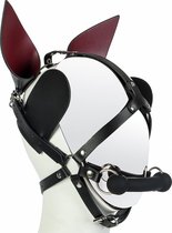 Banoch | Mask Horseplay - zwart  - pu Leer pony play bit gag masker