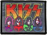 Kiss - Faces & Icons Patch - Zwart