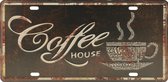 Wandbord – Mancave – Coffee house – Vintage - Retro -  Wanddecoratie – Reclame bord – Restaurant – Kroeg - Bar – Cafe - Horeca – Metal Sign - Koffiehuis – Starbucks - 15x30cm