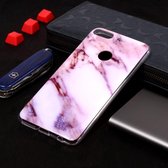 Zachte TPU-hoes met marmerpatroon voor HTC Desire 12 Plus (paars)