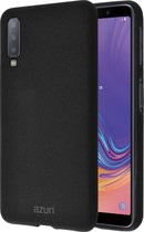 Azuri flexible cover met zandtextuur - zwart - vpor Samsung A7 2018