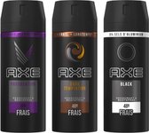 Axe Deodorant Spray MIX - Exite - Dark Temptation - Black
