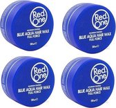 Red one Blue Hair Wax| Haarwax| Haargel| Gel| Aqua wax| Blauw Aqua haarwax| 4 stuks| 4 pieces