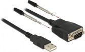 USB-A (m) naar 9-pins SUB-D met schroeven/moeren (m) seriële RS232 adapter / FTDI chip / ESD protectie - 0,45 meter