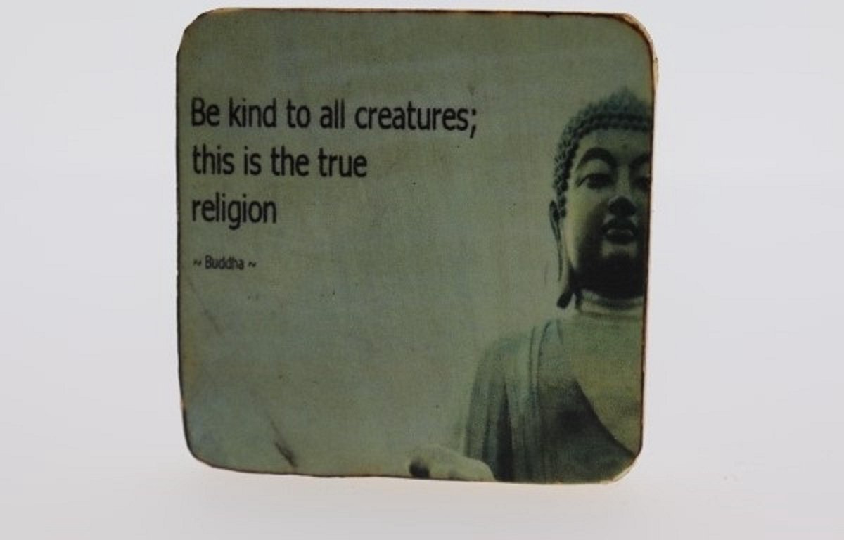 Quote magneet 6x6 cm Be kind to all creatures