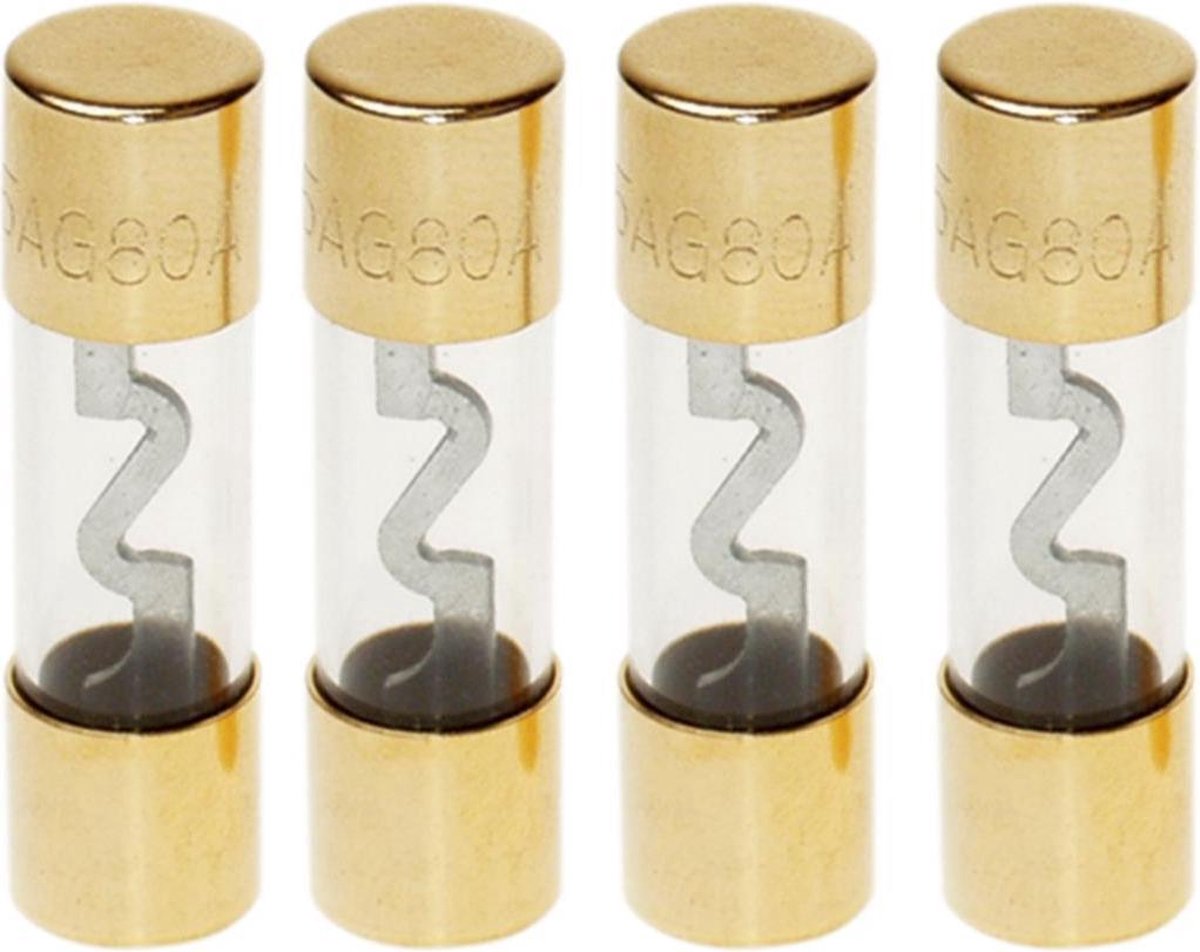 AGU zekering 50 Ampere (zilver) 4 stuks in blister